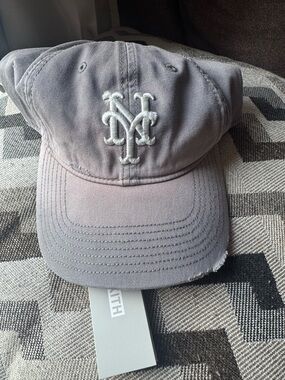 Kith Washed Light Gray Embroidered Logo Baseball Cap